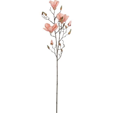 Branche de Magnolia Artificiel Fleur Décorative pour Vase et Bouquet Coloris Pêche 88 cm - PANGIVO (1/2)