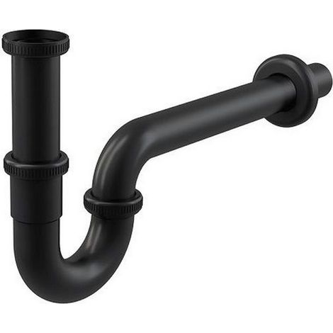 Siphon de tube D : 32, tout métal A432 Noir Alcaplast