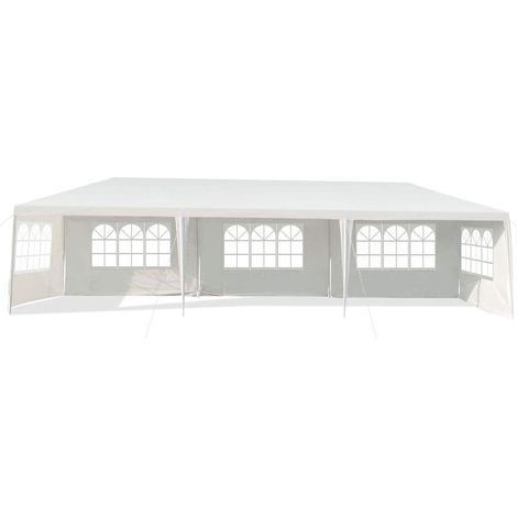 COSTWAY Gazebo da Giardino 3 x 9 m, Tendone per Feste con 5 Pannelli Laterali Rimovibili, Impermeabile Protezione UV, per Matrimonio Eventi e Barbecue (1/5)