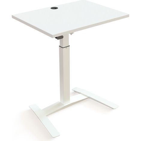 STIER Bureau debout électrique réglable en hauteur 501-9 80 × 60 cm Blanc (1/3)