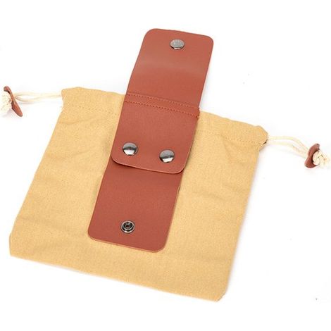 Bolsa de lona plegable para la cosecha: bolsa para setas con cordón ajustable y clip para cinturón, riñonera para exteriores para la cosecha (1/5)