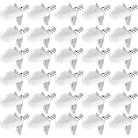 30 pcs Goupilles de Support d'Étagère, Cheville de Support Étagère pour planche en Bois ou en Verre - Armoire de Cuisine Rangement Mural Bibliothèque (Trou de Forage 3 mm) (1/5)