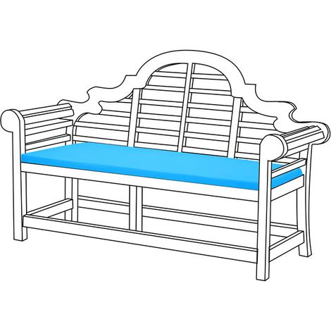 Gardenista Cuscini per panca da giardino, cuscini per panca da giardino a 3 posti resistenti all'acqua per panchine Lutyen con rivestimento rimovibile facile da pulire, Turchese (1/5)