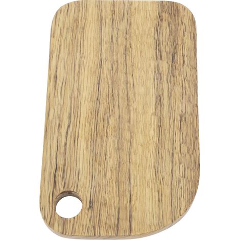 Planche à découper en bois avec trou de suspension, idéale pour le pain, les pizzas, les légumes, les fruits et le fromage. Style zèbre, rectangulaire. (1/5)