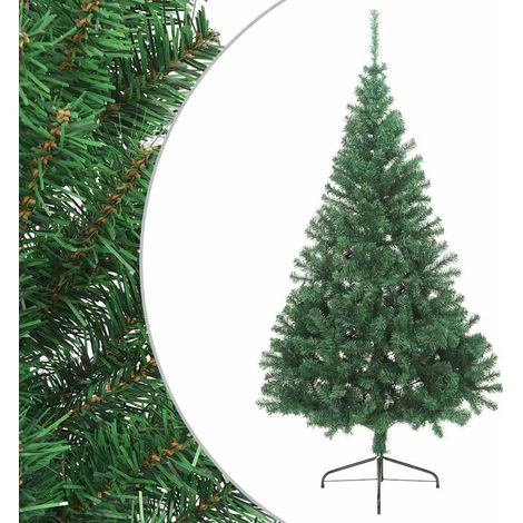 Künstlicher Halb-Weihnachtsbaum mit Ständer Grün 210 cm PVC