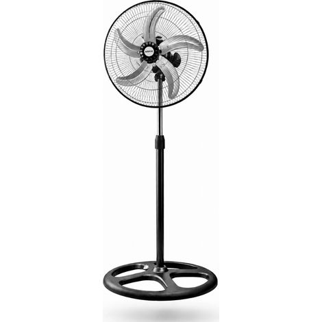 Ventilatore a Piantana 5 Pale Metallo 3 Velocità 130 cm 75w
