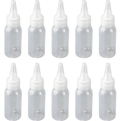 Flacon de peinture vide de 30 ml, résistant à la corrosion, récipient à pigment avec échelle, pour condiments (1/4)
