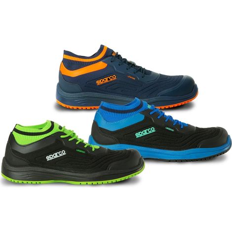 Scarpe antinfortunistiche Sparco Legend S1P ESD SRC - 38 - Blu e Arancione (1/5)