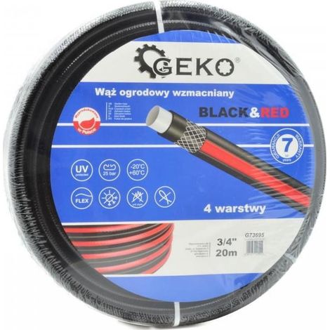 Geko Black&Red 30 Meter Gartenschlauch schwarz und rot