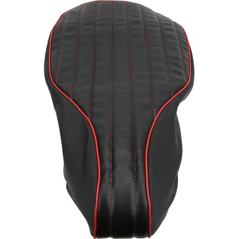 Housse de Moto en Cuir de Remplacement 125 150nt Fast Tser Vbb Vba Vnb GTR Gl GT – Coussin de Selle Confortable et avec Design Islip, (Noir Rouge) (1/5)