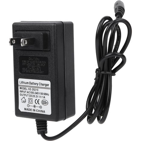 Adaptateur de chargeur de batterie portable en plastique pour pistolet Fascia 100-240 V 25,2 V (1/5)