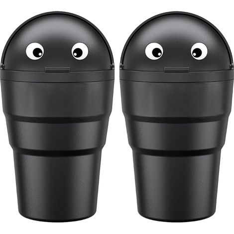 Petites Poubelles de Voiture Élégantes et Simples en Plastique Lot de 2 520ml Anti-odeurs Rangement Pratique et Hygiénique pour Bureau ou Camping (1/5)