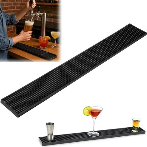 Tapis égouttoir rectangulaire silicone 60x10cm - Protection antidérapante (1/5)