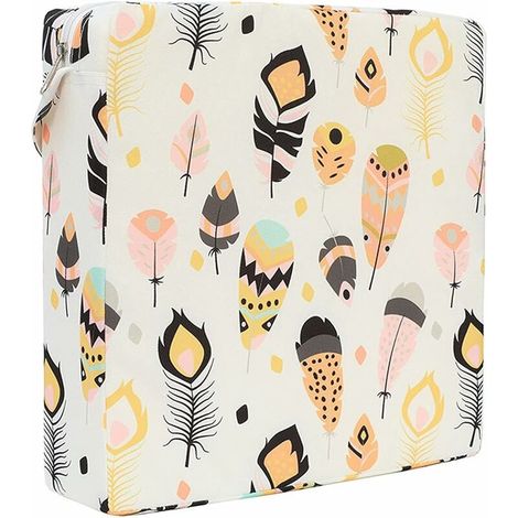 Coussin Rehausseur Chaise Enfant Chaise Haute Cuisine Coussin Chaise Haute Bebe Portable de Siège D'appoint pour Tout-petit avec Sangles pour Chaise de Salle à Manger La plume (1/5)