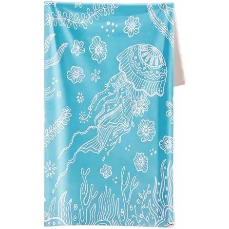 Großes Strandtuch – 70 x 140 cm – Mikrofaser-Frottee – Velours-Badetuch – Pflegeleicht – Weich und saugfähig – Schnelltrocknend – Modell D (1/5)