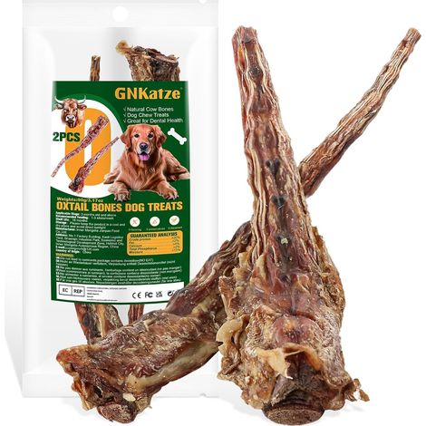 Os de Queue de Bœuf Naturels pour Chiens - Friandise Dentaire Longue Durée, sans Cuir Cru et Digestible, Bœuf Nourri à l'herbe à Ingrédient Unique (2 pièces) (1/5)