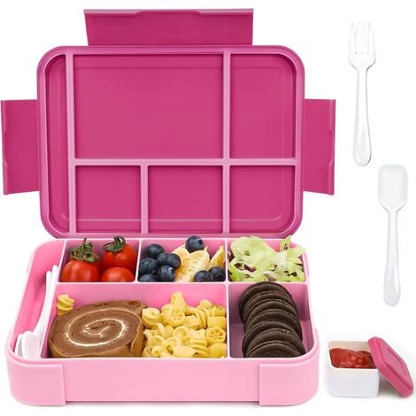 Boite A Dejeuner - 6 Compartiments Etanche - Polypropylene Sans Bpa - Micro-ondes Et Lave-vaisselle - 1 Piece