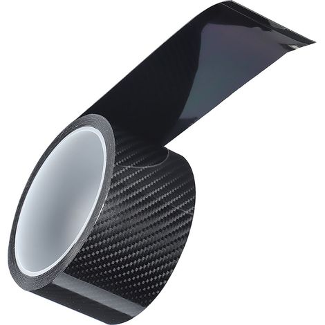Film protecteur en fibre de carbone noire pour bord de portière de voiture, autocollant anti-rayures (5 cm x 3 m) (1/5)