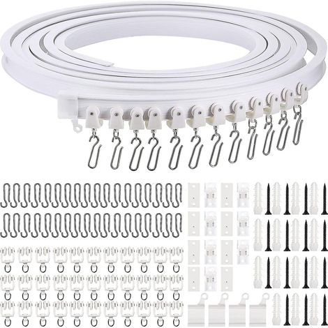 Rail de rideau de plafond courbé flexible en mètres (1/3)