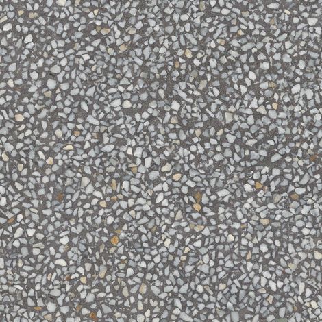 Carrelage effet terrazzo PORTOFINO 120x120cm Gris Foncé. Anthracite - Semi-Poli / Lappato - boîte de 1.44 m2 120x120 cm Gris Foncé, Anthracite - Semi