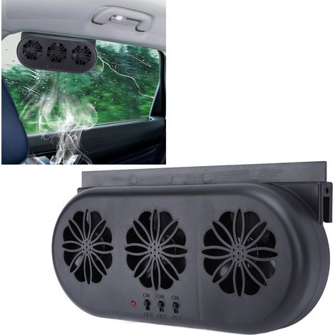 USB-Umluftventilator mit 3 Auslässen für PKW und SUV, schwarzes ABS, 230 mm, Kühl- und Luftreinigungssystem (1/5)