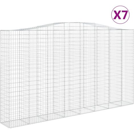 Maison Exclusive - Gabionen mit Hochbogen 7 Stk. 400x50x220/240cm