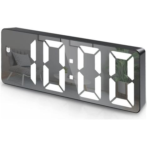 Sveglia digitale, orologio a LED, con indicazione della temperatura, luminosità regolabile (1/5)