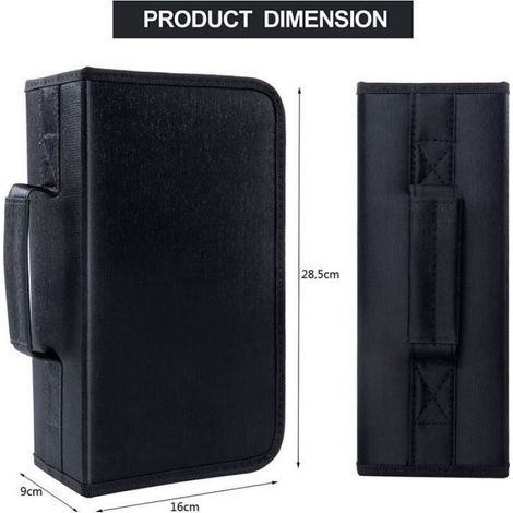 Sac de CD Support de stockage de DVD, 128 capacité de DVD Organisateur CD protection en plastique, portefeuille de CD portable (1/4)