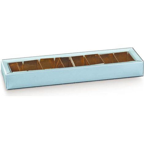 Scotton Scatola Quadretto 240 x 50 x 30 Mm Lino Azzurro 10 Pz