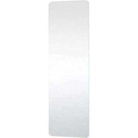 Miroir auto-adhésif facile à enlever, feuille de miroir en résine PET résistante aux chocs, miroir de sécurité mural pour décoration intérieure (H 150 x L 50 cm) (1/4)