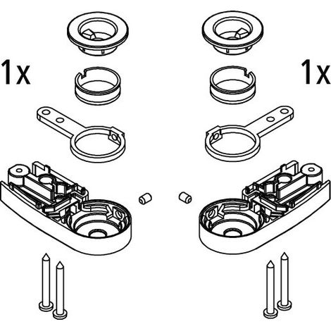 Kermi 2535015 EBDI021 Ensemble palier inférieur