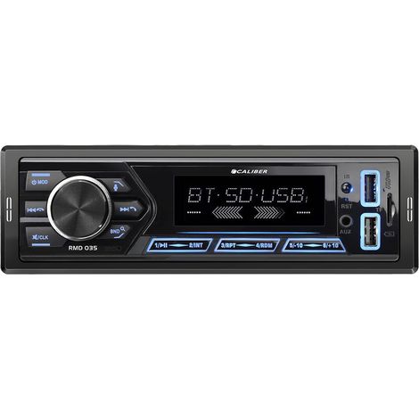 Autoradio Caliber RMD035 avec Bluetooth – USB SD AUX FM – Appels mains libres – Port de chargement USB – 4 x 55 Watt
