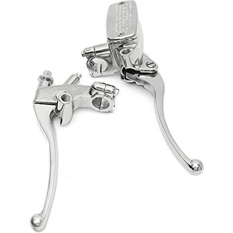 Leva frizione cilindro freno idraulico moto 22mm cromata (1/4)