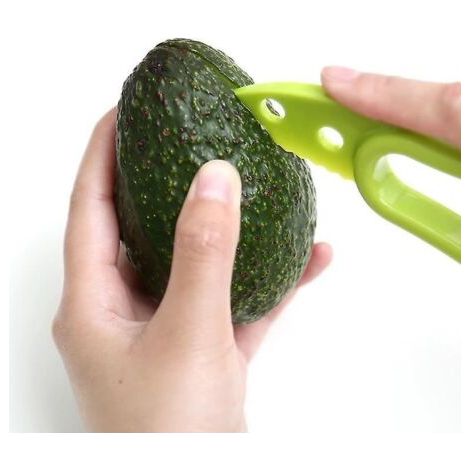 3-in-1 Avocadoschneider, Sheabutter-Entkerner, Obstschäler, -schneider, Fruchtfleischtrenner, Küchenhelfer aus Kunststoff
