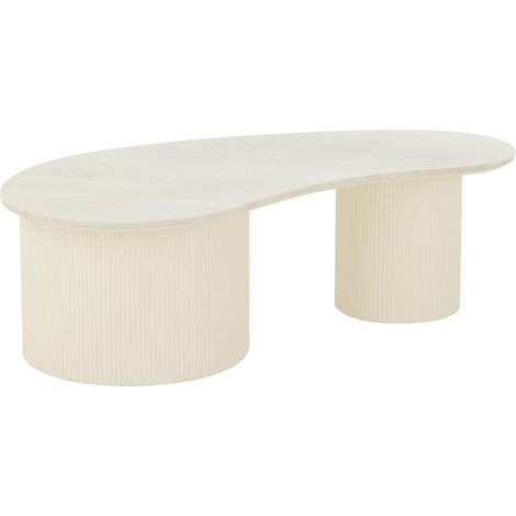 Table Basse en Marbre "Rosemary" 121cm Blanc (1/5)