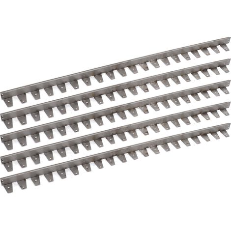Set mit 10 Garteneinfassungen aus Edelstahl 201 für Blumen, Rasenflächen und Gärten (50 x 50 x 1,0 mm) (1/5)