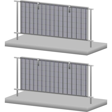 Zelsius Set di montaggio da balcone per 2 pannelli solari, set per il montaggio verticale dei pannelli solari (1/3)