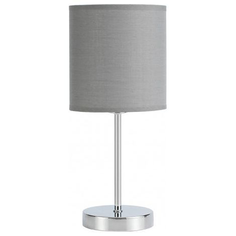 Sobremesa Chanza 1xe14 Cromo C/pantalla Gris 37x16x16 Cm
