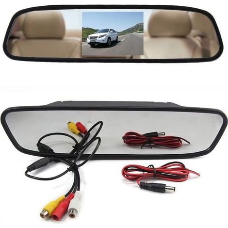 Specchietto Retrovisore Monitor 4,3 TFT LCD per Telecamera Retromarcia Auto Suv Furgone Camper (1/3)