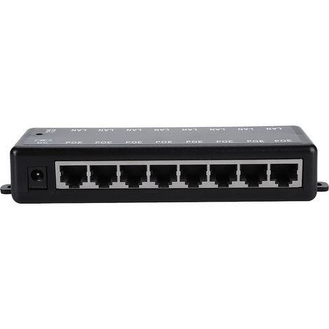 DC12V-48V 8 Interfaces Passive PoE Adapter Power Over Ethernet POE Power Supply Module Injector (1/5)