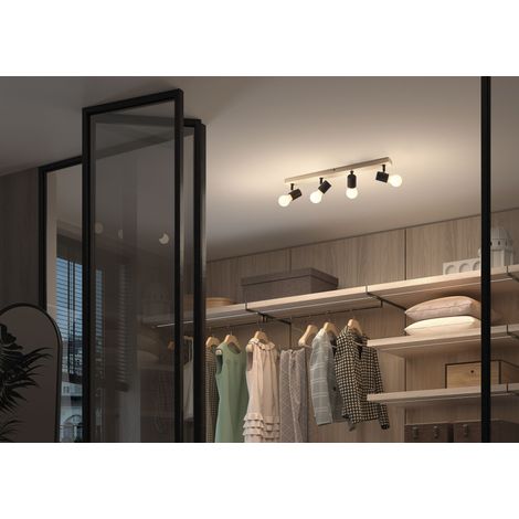 Regleta ETNIA negro mate 4xE27 (1/3)