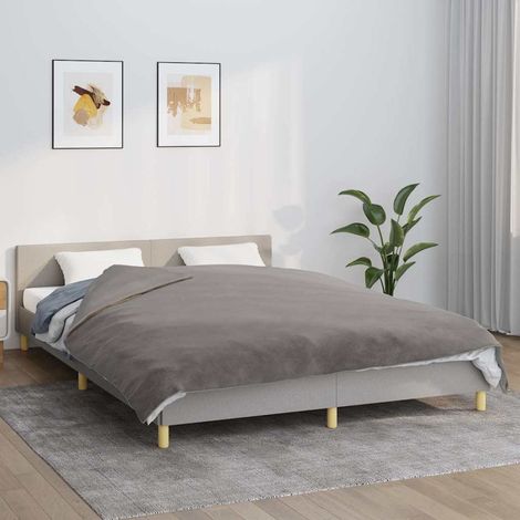 Couverture lestée en coton avec housse grise, 13 kg, 200 x 225 cm - PANGIVO (1/5)