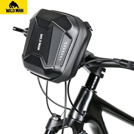 Borsa da telaio/bauletto per bicicletta Wildman E18 da 3 litri, colore nero. (1/5)