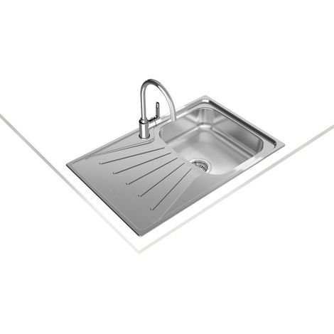 Teka STARBRIGHT 45 E-XP 1C 1E I - Fregadero De Cocina Acero 43 Cm 1 Cubeta 1 Escurridor (1/3)