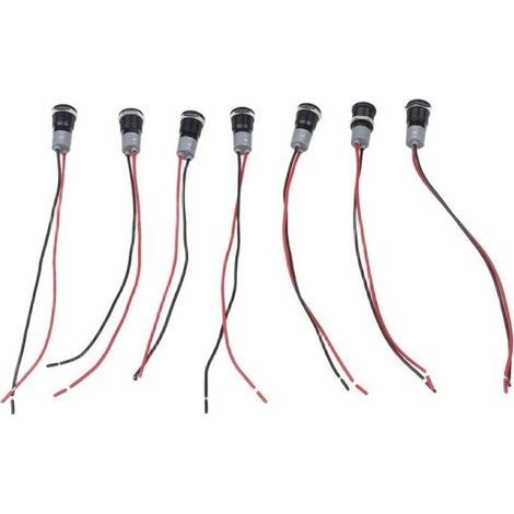 Lot de 7 lampes LED 12 mm - Étanchéité IP67 Pour moto, ATV, bus (1/5)