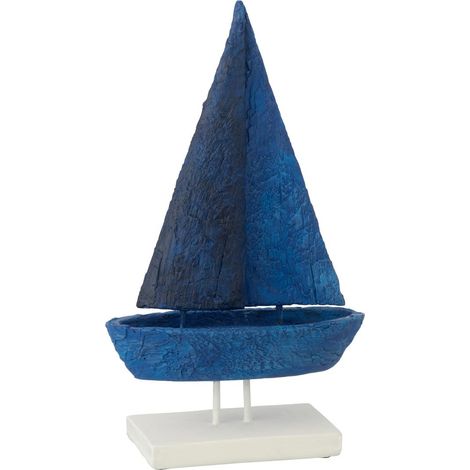 Bateau Voilier sur Socle "Oceano" 39cm Bleu