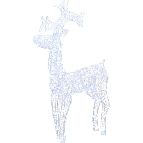 vidaXL Reno de Navidad 90 LED acrílico 60x16x100 cm (1/2)