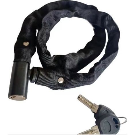Antivol vélo, pour Vélo Scooter/ Moto/ Chaîne Antivol de Antivol Vélo (88 cm) Chaîne Ativol en Acier pour Porte Clôture (1/4)