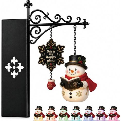 Bibliothekslaterne – Dekorative Weihnachtsmann-Regallampe – Ideal für Bücher – C –