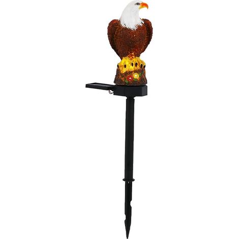Lampe solaire de jardin avec aigle – lampe décorative d'extérieur à énergie solaire – idéale pour le jardin, la pelouse et les allées – décoration de jardin d'ambiance – cadeau idéal pour Thanksgiving (1/5)